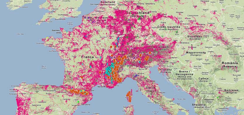 Traces GPS VTT dans toute l'Europe